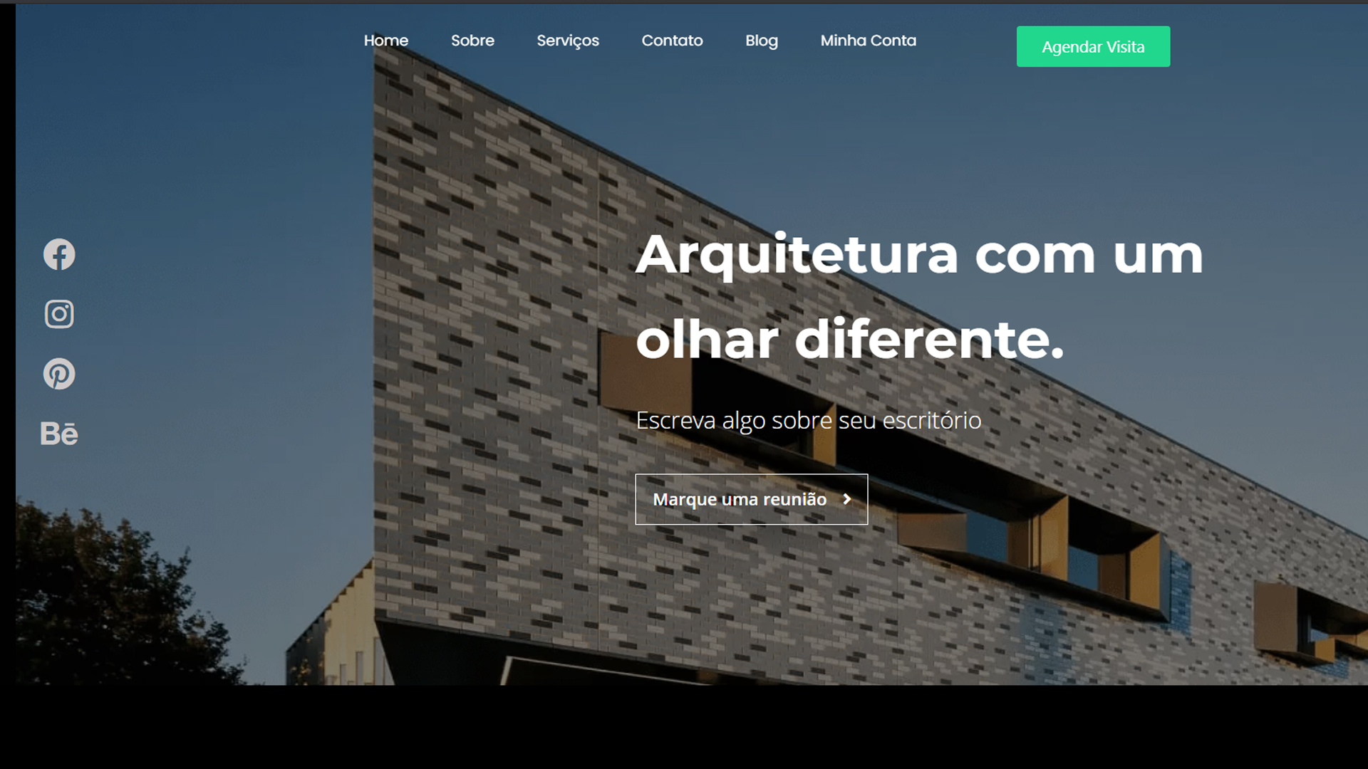 portfolio criação de sites modelo arquiteto