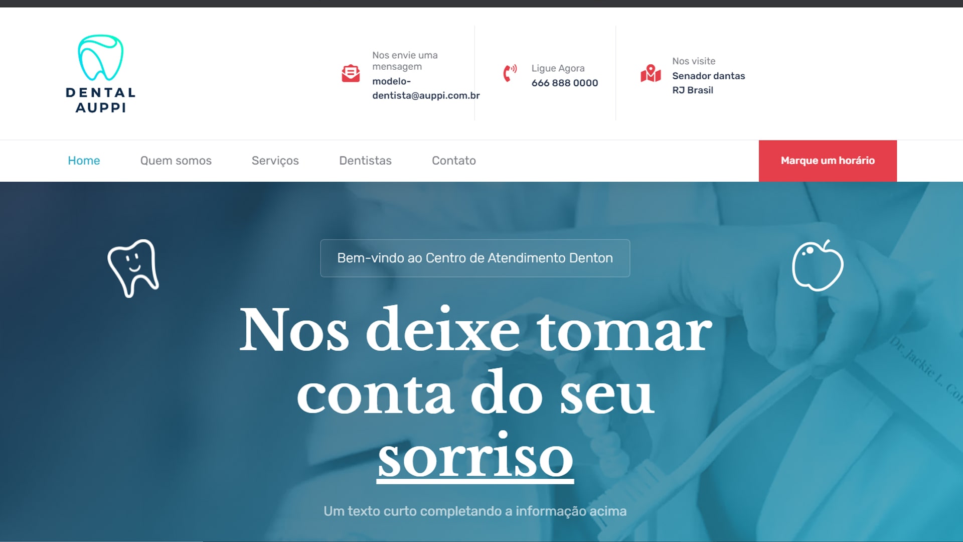 portfolio criação de sites modelo dentista 4